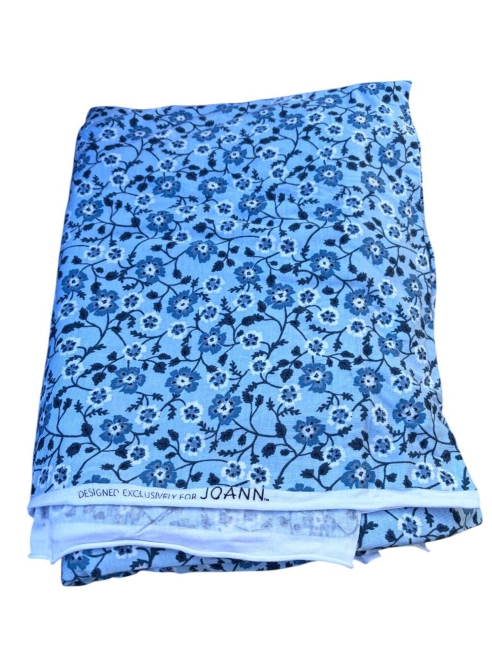 Joann Fabric Stretch Jersey Powder Blue Floral 65 x 92 Approx 2.5 yds